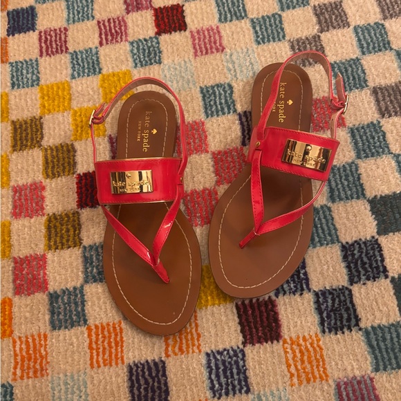 Kate Spade Vibrant Pink Patent Leather Sandals - Picture 5 of 5